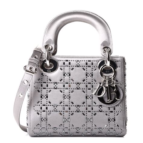 satin lady dior|CHRISTIAN DIOR Satin Crystal Cannage Mini Lady Dior Gray .